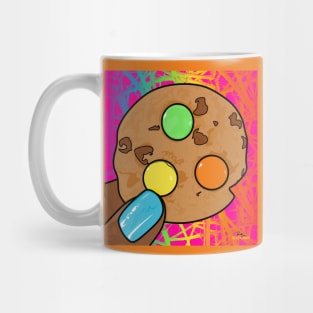 Psychedelic colorful chocolate chip cookie Mug